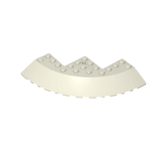 Brick Round Corner 10 x 10 with Slope 33° Edge, Axle Hole, Facet Cutout #58846 Brick Round Corner 10 x 10 with Slope 33° Edge, Axle Hole, Facet Cutout #58846 - 90-White Lego Block Sets Alternative