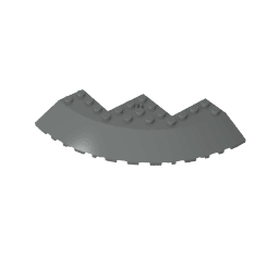 Brick Round Corner 10 x 10 with Slope 33° Edge, Axle Hole, Facet Cutout #58846 Brick Round Corner 10 x 10 with Slope 33° Edge, Axle Hole, Facet Cutout #58846 - 72-Dark Bluish Gray Lego Block Sets Alternative