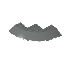 Brick Round Corner 10 x 10 with Slope 33° Edge, Axle Hole, Facet Cutout #58846 Brick Round Corner 10 x 10 with Slope 33° Edge, Axle Hole, Facet Cutout #58846 - 72-Dark Bluish Gray Lego Block Sets Alternative