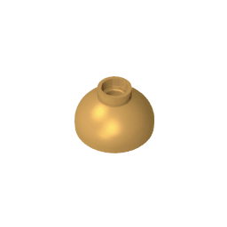Brick Round 2 x 2 Dome Bottom [Open Stud] #15395 Brick Round 2 x 2 Dome Bottom [Open Stud] #15395 - 35-Pearl Gold Lego Block Sets Alternative