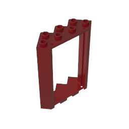 Door Frame 4 x 4 x 6 Corner #28327 Door Frame 4 x 4 x 6 Corner #28327 - 14-Dark Red Lego Block Sets Alternative