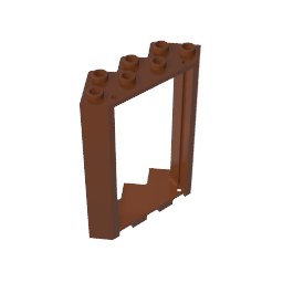 Door Frame 4 x 4 x 6 Corner #28327 Door Frame 4 x 4 x 6 Corner #28327 - 81-Reddish Brown Lego Block Sets Alternative