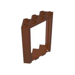Door Frame 4 x 4 x 6 Corner #28327 Door Frame 4 x 4 x 6 Corner #28327 - 81-Reddish Brown Lego Block Sets Alternative
