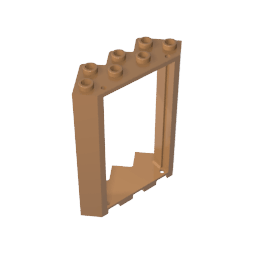 Door Frame 4 x 4 x 6 Corner #28327 Door Frame 4 x 4 x 6 Corner #28327 - 84-Medium Dark Flesh Lego Block Sets Alternative