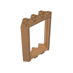 Door Frame 4 x 4 x 6 Corner #28327 Door Frame 4 x 4 x 6 Corner #28327 - 84-Medium Dark Flesh Lego Block Sets Alternative