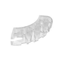 Brick Round Corner 5 x 5 x 1 with Bottom Cut Outs [No Studs] [1/4 Arch] #24599 Brick Round Corner 5 x 5 x 1 with Bottom Cut Outs [No Studs] [1/4 Arch] #24599 - 180-Trans Clear Lego Block Sets Alternative