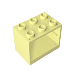 Cupboard 2 x 3 x 2 with Solid Studs #92410 Cupboard 2 x 3 x 2 with Solid Studs #92410 - 33-Bright Light Yellow Lego Block Sets Alternative