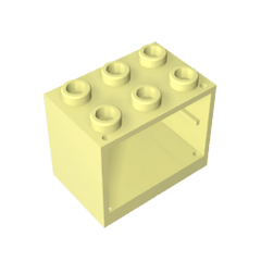 Cupboard 2 x 3 x 2 with Solid Studs #92410 Cupboard 2 x 3 x 2 with Solid Studs #92410 - 33-Bright Light Yellow Lego Block Sets Alternative
