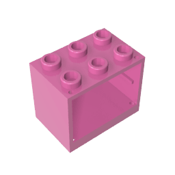 Cupboard 2 x 3 x 2 with Solid Studs #92410 Cupboard 2 x 3 x 2 with Solid Studs #92410 - 12-Dark Pink Lego Block Sets Alternative