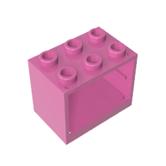 Cupboard 2 x 3 x 2 with Solid Studs #92410 Cupboard 2 x 3 x 2 with Solid Studs #92410 - 12-Dark Pink Lego Block Sets Alternative