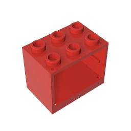 Cupboard 2 x 3 x 2 with Solid Studs #92410 Cupboard 2 x 3 x 2 with Solid Studs #92410 - 10-Red Lego Block Sets Alternative