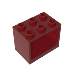 Cupboard 2 x 3 x 2 with Solid Studs #92410 Cupboard 2 x 3 x 2 with Solid Studs #92410 - 14-Dark Red Lego Block Sets Alternative