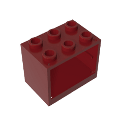 Cupboard 2 x 3 x 2 with Solid Studs #92410 Cupboard 2 x 3 x 2 with Solid Studs #92410 - 14-Dark Red Lego Block Sets Alternative