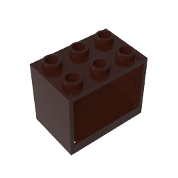 Cupboard 2 x 3 x 2 with Solid Studs #92410 Cupboard 2 x 3 x 2 with Solid Studs #92410 - 82-Dark Brown Lego Block Sets Alternative