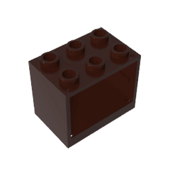 Cupboard 2 x 3 x 2 with Solid Studs #92410 Cupboard 2 x 3 x 2 with Solid Studs #92410 - 82-Dark Brown Lego Block Sets Alternative