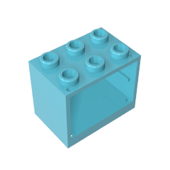 Cupboard 2 x 3 x 2 with Solid Studs #92410 Cupboard 2 x 3 x 2 with Solid Studs #92410 - 46-Medium Azure Lego Block Sets Alternative