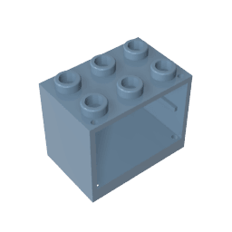 Cupboard 2 x 3 x 2 with Solid Studs #92410 Cupboard 2 x 3 x 2 with Solid Studs #92410 - 54-Sand Blue Lego Block Sets Alternative