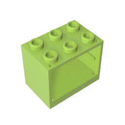 Cupboard 2 x 3 x 2 with Solid Studs #92410 Cupboard 2 x 3 x 2 with Solid Studs #92410 - 42-Lime Lego Block Sets Alternative