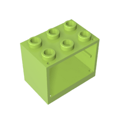 Cupboard 2 x 3 x 2 with Solid Studs #92410 Cupboard 2 x 3 x 2 with Solid Studs #92410 - 42-Lime Lego Block Sets Alternative