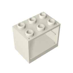 Cupboard 2 x 3 x 2 with Solid Studs #92410 Cupboard 2 x 3 x 2 with Solid Studs #92410 - 90-White Lego Block Sets Alternative