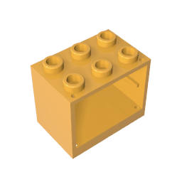 Cupboard 2 x 3 x 2 with Solid Studs #92410 Cupboard 2 x 3 x 2 with Solid Studs #92410 - 36-Bright Light Orange Lego Block Sets Alternative