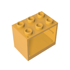 Cupboard 2 x 3 x 2 with Solid Studs #92410 Cupboard 2 x 3 x 2 with Solid Studs #92410 - 36-Bright Light Orange Lego Block Sets Alternative