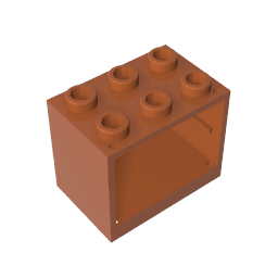 Cupboard 2 x 3 x 2 with Solid Studs #92410 Cupboard 2 x 3 x 2 with Solid Studs #92410 - 83-Dark Orange Lego Block Sets Alternative
