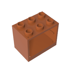 Cupboard 2 x 3 x 2 with Solid Studs #92410 Cupboard 2 x 3 x 2 with Solid Studs #92410 - 83-Dark Orange Lego Block Sets Alternative