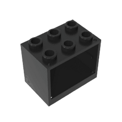 Cupboard 2 x 3 x 2 with Solid Studs #92410 Cupboard 2 x 3 x 2 with Solid Studs #92410 - 80-Black Lego Block Sets Alternative