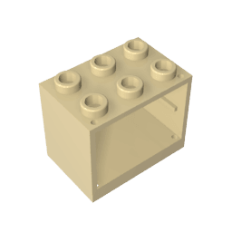 Cupboard 2 x 3 x 2 with Solid Studs #92410 Cupboard 2 x 3 x 2 with Solid Studs #92410 - 31-Tan Lego Block Sets Alternative