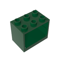 Cupboard 2 x 3 x 2 with Solid Studs #92410 Cupboard 2 x 3 x 2 with Solid Studs #92410 - 47-Dark Green Lego Block Sets Alternative