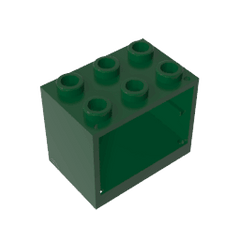 Cupboard 2 x 3 x 2 with Solid Studs #92410 Cupboard 2 x 3 x 2 with Solid Studs #92410 - 47-Dark Green Lego Block Sets Alternative