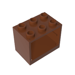 Cupboard 2 x 3 x 2 with Solid Studs #92410 Cupboard 2 x 3 x 2 with Solid Studs #92410 - 81-Reddish Brown Lego Block Sets Alternative