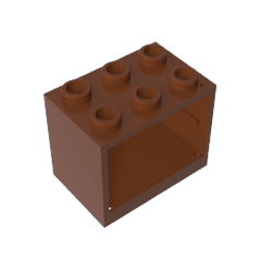 Cupboard 2 x 3 x 2 with Solid Studs #92410 Cupboard 2 x 3 x 2 with Solid Studs #92410 - 81-Reddish Brown Lego Block Sets Alternative
