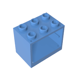Cupboard 2 x 3 x 2 with Solid Studs #92410 Cupboard 2 x 3 x 2 with Solid Studs #92410 - 52-Medium Blue Lego Block Sets Alternative