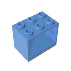 Cupboard 2 x 3 x 2 with Solid Studs #92410 Cupboard 2 x 3 x 2 with Solid Studs #92410 - 52-Medium Blue Lego Block Sets Alternative