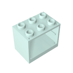 Cupboard 2 x 3 x 2 with Solid Studs #92410 Cupboard 2 x 3 x 2 with Solid Studs #92410 - 45-Light Aqua Lego Block Sets Alternative