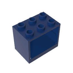 Cupboard 2 x 3 x 2 with Solid Studs #92410 Cupboard 2 x 3 x 2 with Solid Studs #92410 - 55-Dark Blue Lego Block Sets Alternative