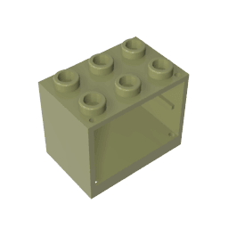 Cupboard 2 x 3 x 2 with Solid Studs #92410 Cupboard 2 x 3 x 2 with Solid Studs #92410 - 49-Olive Green Lego Block Sets Alternative
