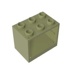 Cupboard 2 x 3 x 2 with Solid Studs #92410 Cupboard 2 x 3 x 2 with Solid Studs #92410 - 49-Olive Green Lego Block Sets Alternative