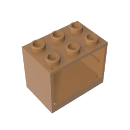 Cupboard 2 x 3 x 2 with Solid Studs #92410 Cupboard 2 x 3 x 2 with Solid Studs #92410 - 84-Medium Dark Flesh Lego Block Sets Alternative