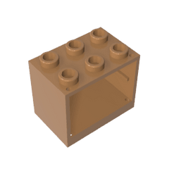 Cupboard 2 x 3 x 2 with Solid Studs #92410 Cupboard 2 x 3 x 2 with Solid Studs #92410 - 84-Medium Dark Flesh Lego Block Sets Alternative
