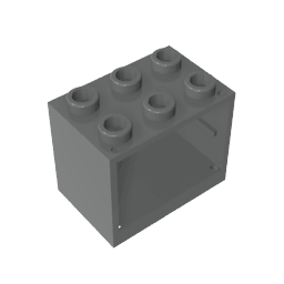 Cupboard 2 x 3 x 2 with Solid Studs #92410 Cupboard 2 x 3 x 2 with Solid Studs #92410 - 72-Dark Bluish Gray Lego Block Sets Alternative