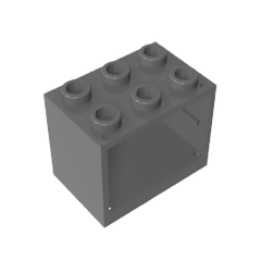 Cupboard 2 x 3 x 2 with Solid Studs #92410 Cupboard 2 x 3 x 2 with Solid Studs #92410 - 72-Dark Bluish Gray Lego Block Sets Alternative