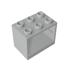 Cupboard 2 x 3 x 2 with Solid Studs #92410 Cupboard 2 x 3 x 2 with Solid Studs #92410 - 71-Light Bluish Gray Lego Block Sets Alternative