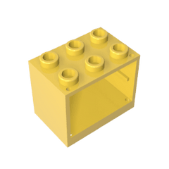 Cupboard 2 x 3 x 2 with Solid Studs #92410 Cupboard 2 x 3 x 2 with Solid Studs #92410 - 30-Yellow Lego Block Sets Alternative