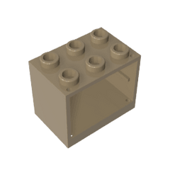 Cupboard 2 x 3 x 2 with Solid Studs #92410 Cupboard 2 x 3 x 2 with Solid Studs #92410 - 34-Dark Tan Lego Block Sets Alternative