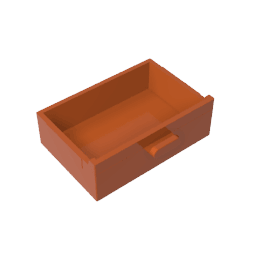 Cupboard 2 x 3 Drawer #4536 Cupboard 2 x 3 Drawer #4536 - 83-Dark Orange Lego Block Sets Alternative