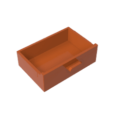 Cupboard 2 x 3 Drawer #4536 Cupboard 2 x 3 Drawer #4536 - 83-Dark Orange Lego Block Sets Alternative
