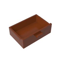 Cupboard 2 x 3 Drawer #4536 Cupboard 2 x 3 Drawer #4536 - 81-Reddish Brown Lego Block Sets Alternative